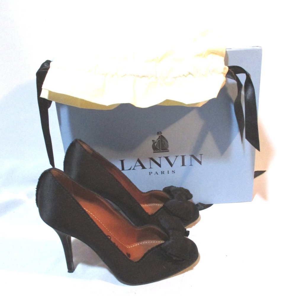 LANVIN RIVER 2010 Satin BOW Pump Shoe Stiletto